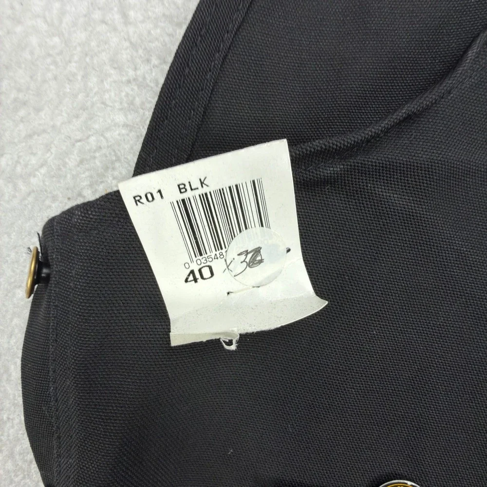 Carhartt Double Knees Duck Bibs Overalls Mens 40x32 R01 BLK Black NWT NOS READ‎